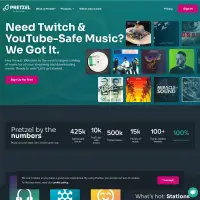 Music Streaming Player | Stream & DMCA Safe Music for Twitch Streamers | Pretzel Rocks