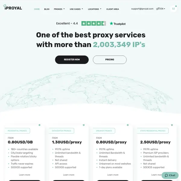 TOP Residential Proxy Provider, with 2M+ IP's - IPRoyal.com