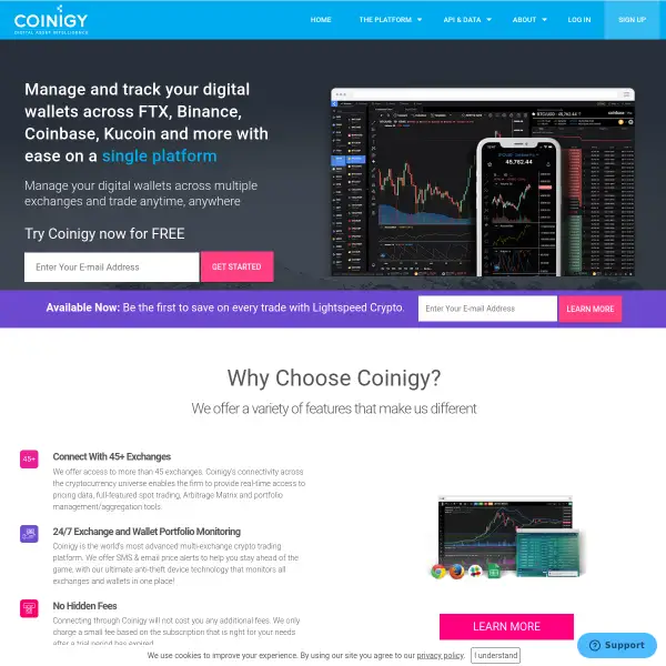 Coinigy - Your all-in-one Digital Wallet portfolio management platform