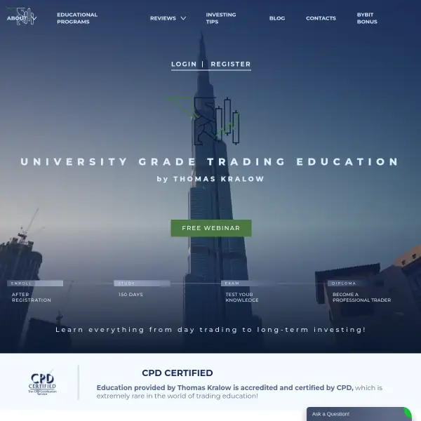 University Grade Trading Education - Thomaskralow.com