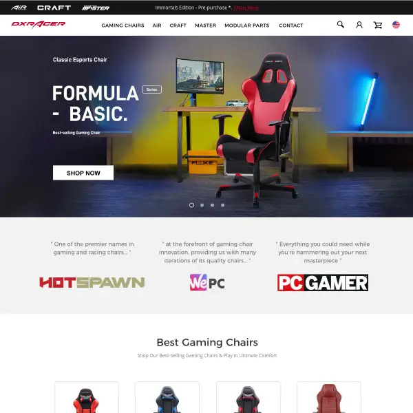 Gaming Chairs | Best Chairs for Gamers - DXRacer Official