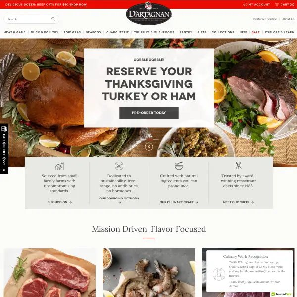 D'Artagnan Foods | Online Meat Delivery | 100% Satisfaction Guarantee