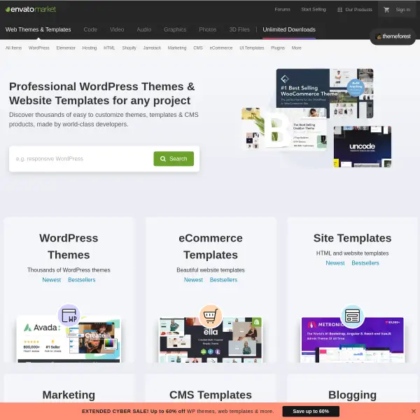 WordPress Themes & Website Templates from ThemeForest
