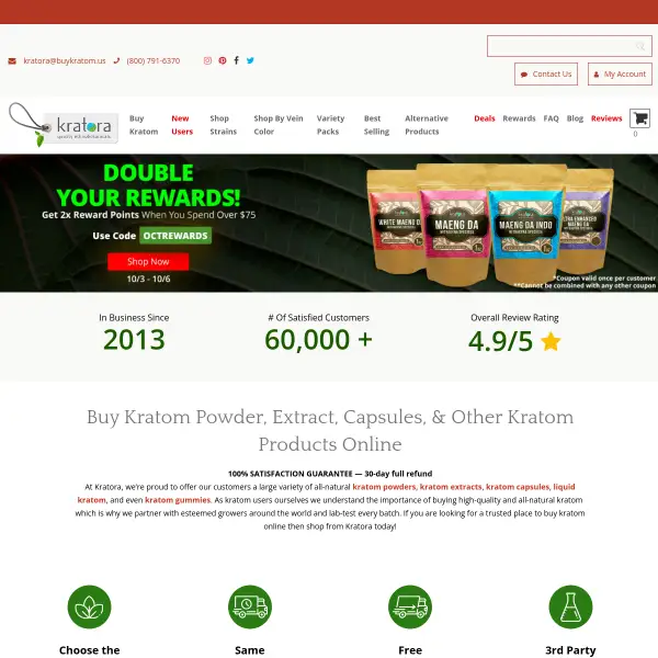 Kratom for Sale | Buy Online Kratom US | Shop at Kratora